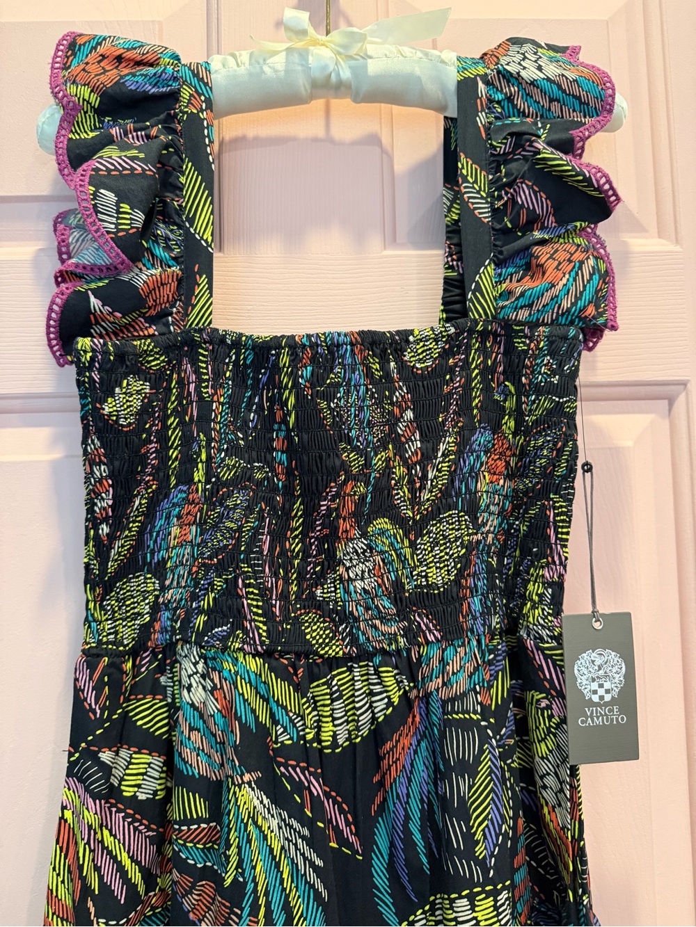 🦋Vince Camuto Women’s Cotton Printed Sleeveless Midi Dress size 6 NEW